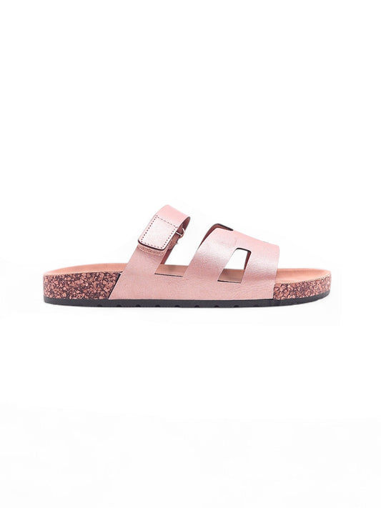 13992-Sandalias Planas de Mujer con Doble Hebilla