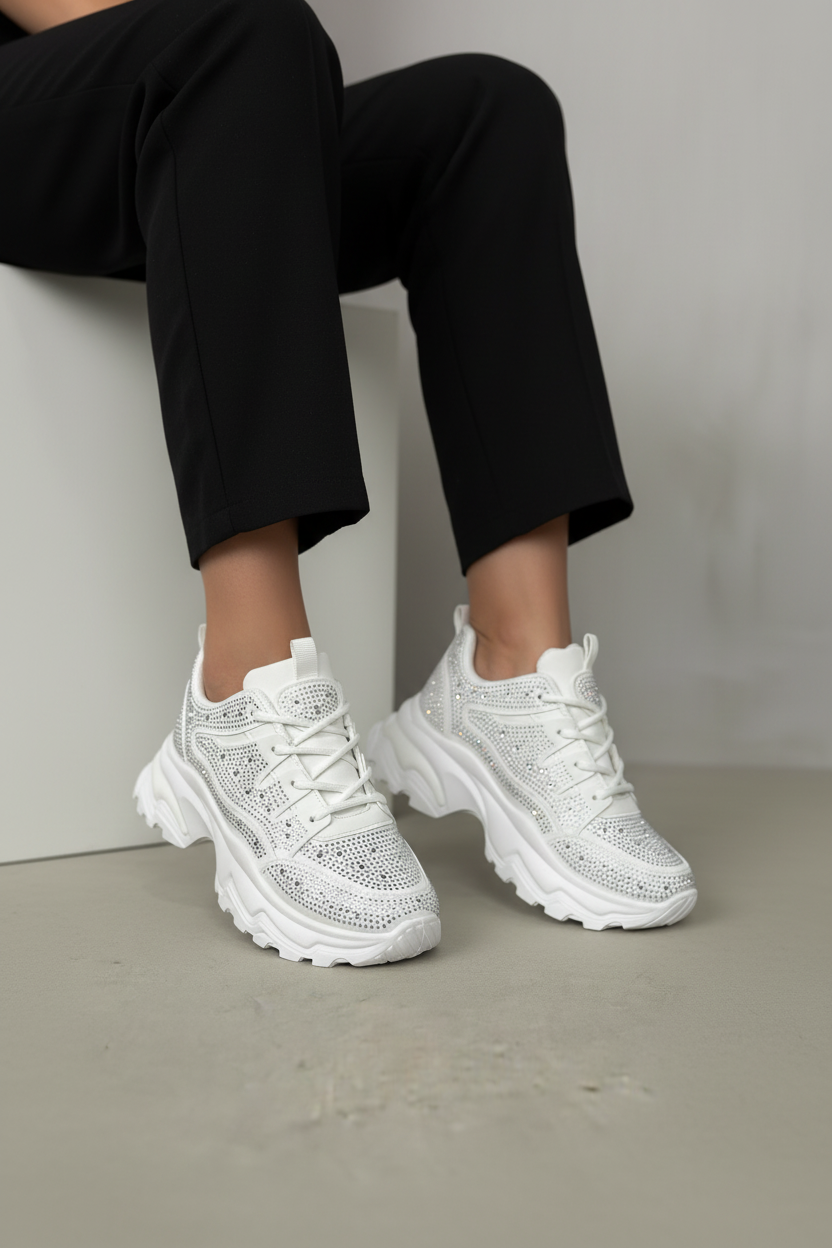 Zapatillas Brillo Chunky 14440 Con Plantilla Acolchonada Y Suela Reforzada Para Cada Paso