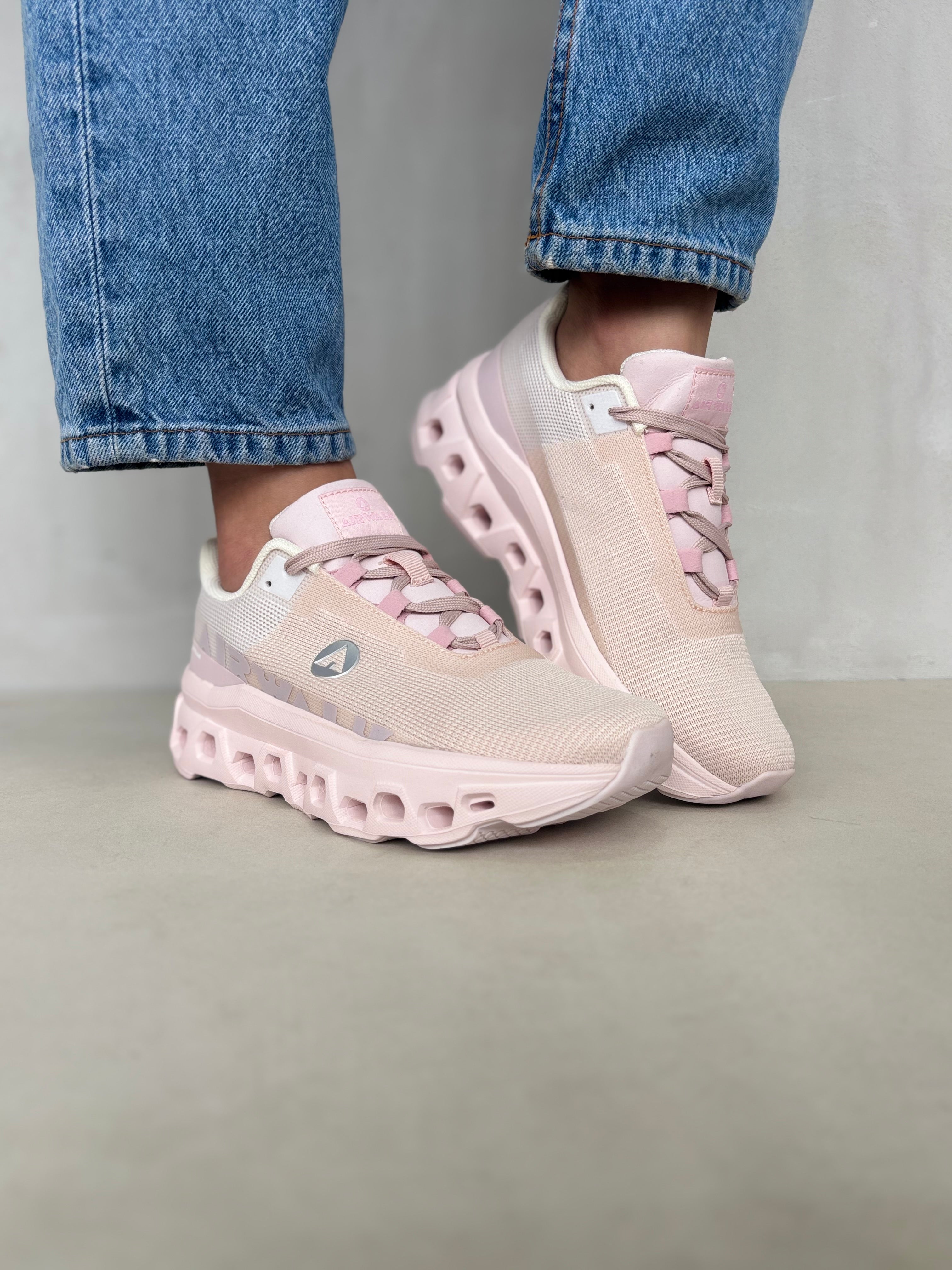 Tenis Deportivos Rosa Nude 14296 Con Suela De Amortiguación Avanzada Para Entrenamientos Y Uso Diario