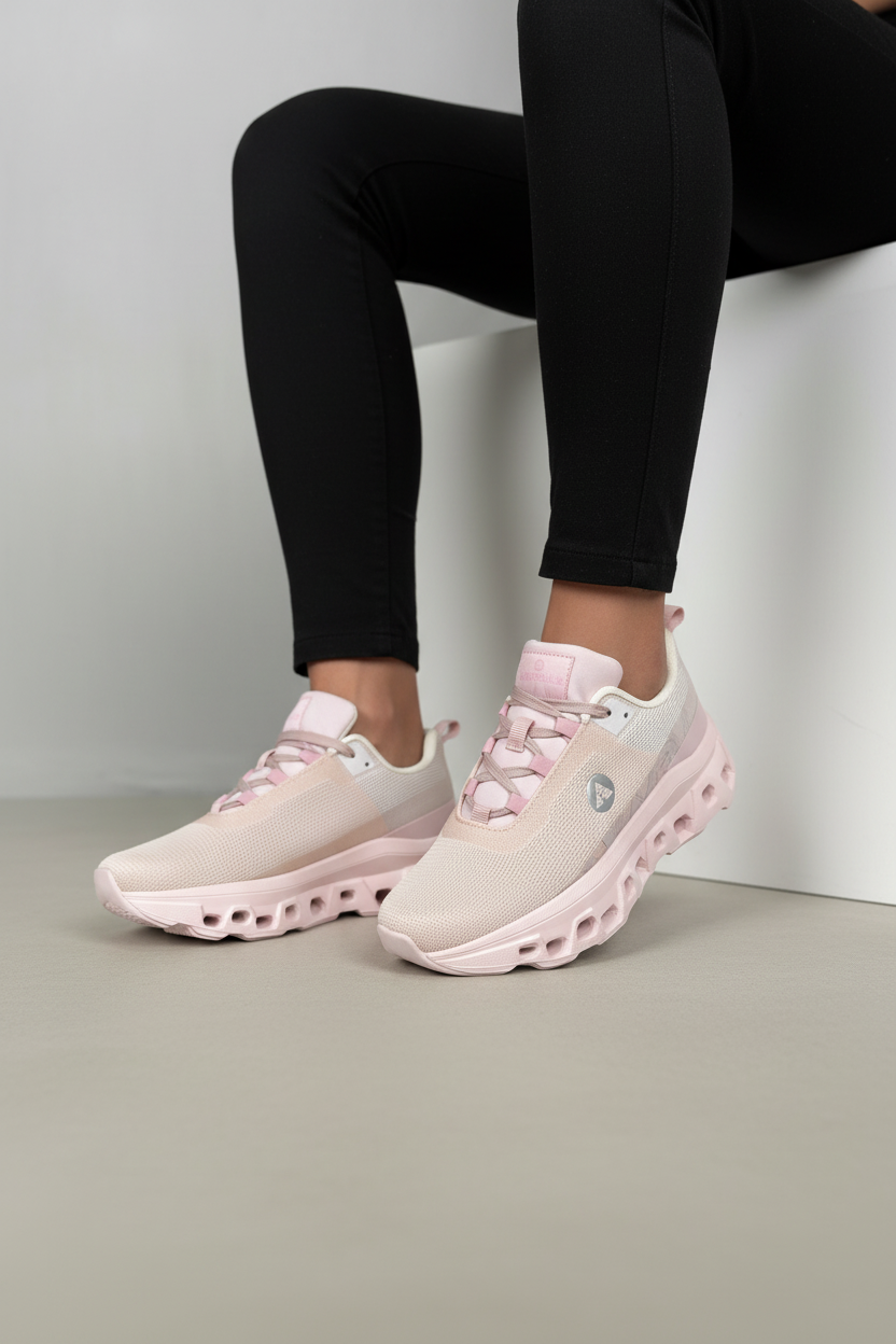 Tenis Deportivos Rosa Nude 14296 Con Suela De Amortiguación Avanzada Para Entrenamientos Y Uso Diario