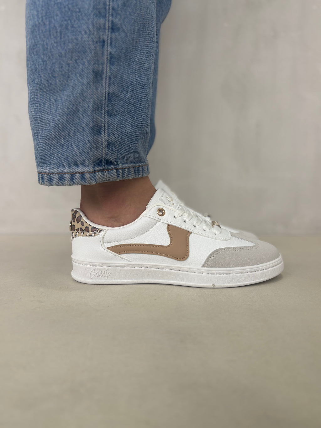 Zapatillas Animal Print Beige 14317 Estilo Chic Y Contemporáneo Para Dama Moderna