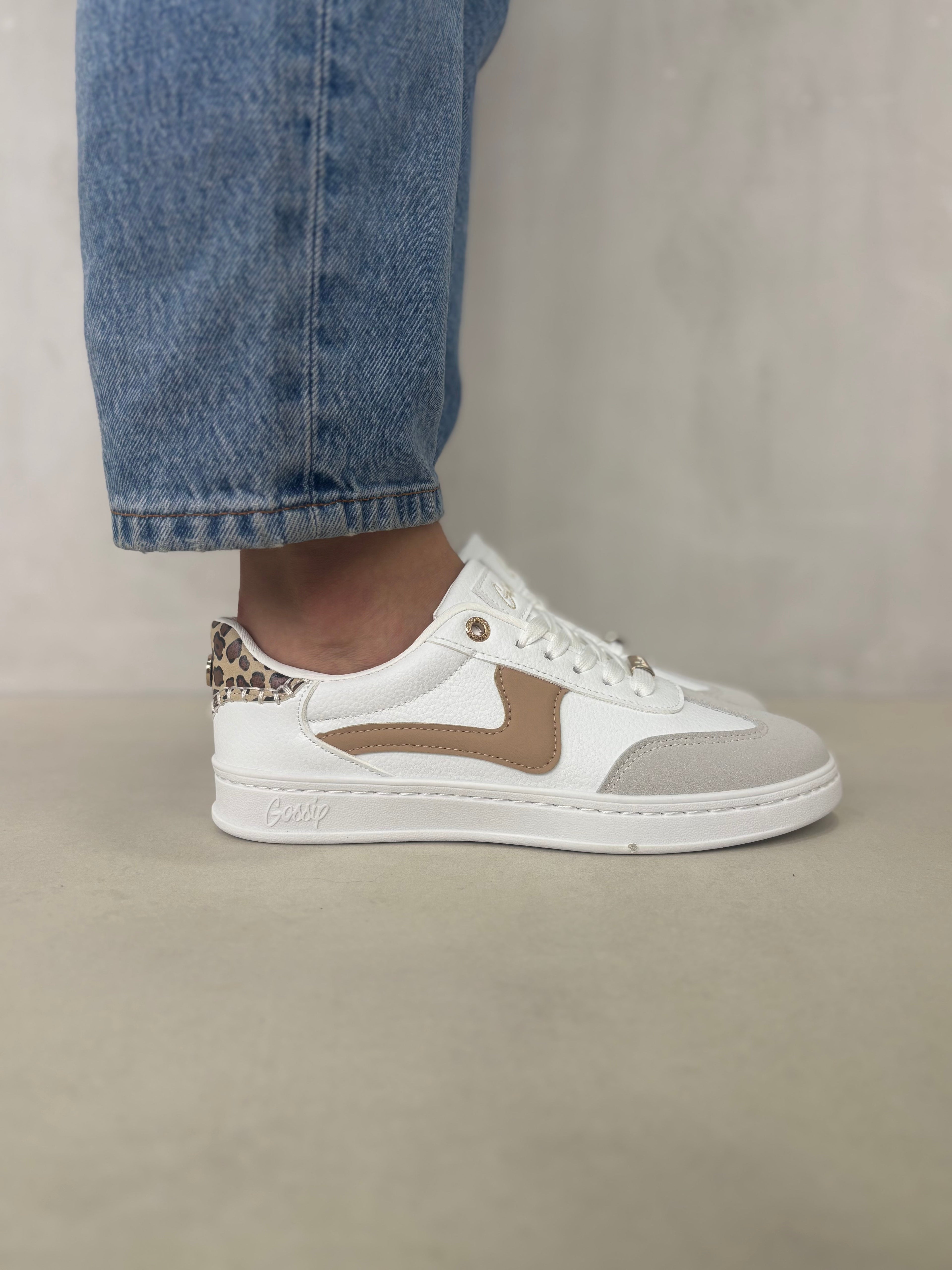 Zapatillas Animal Print Beige 14317 Estilo Chic Y Contemporáneo Para Dama Moderna