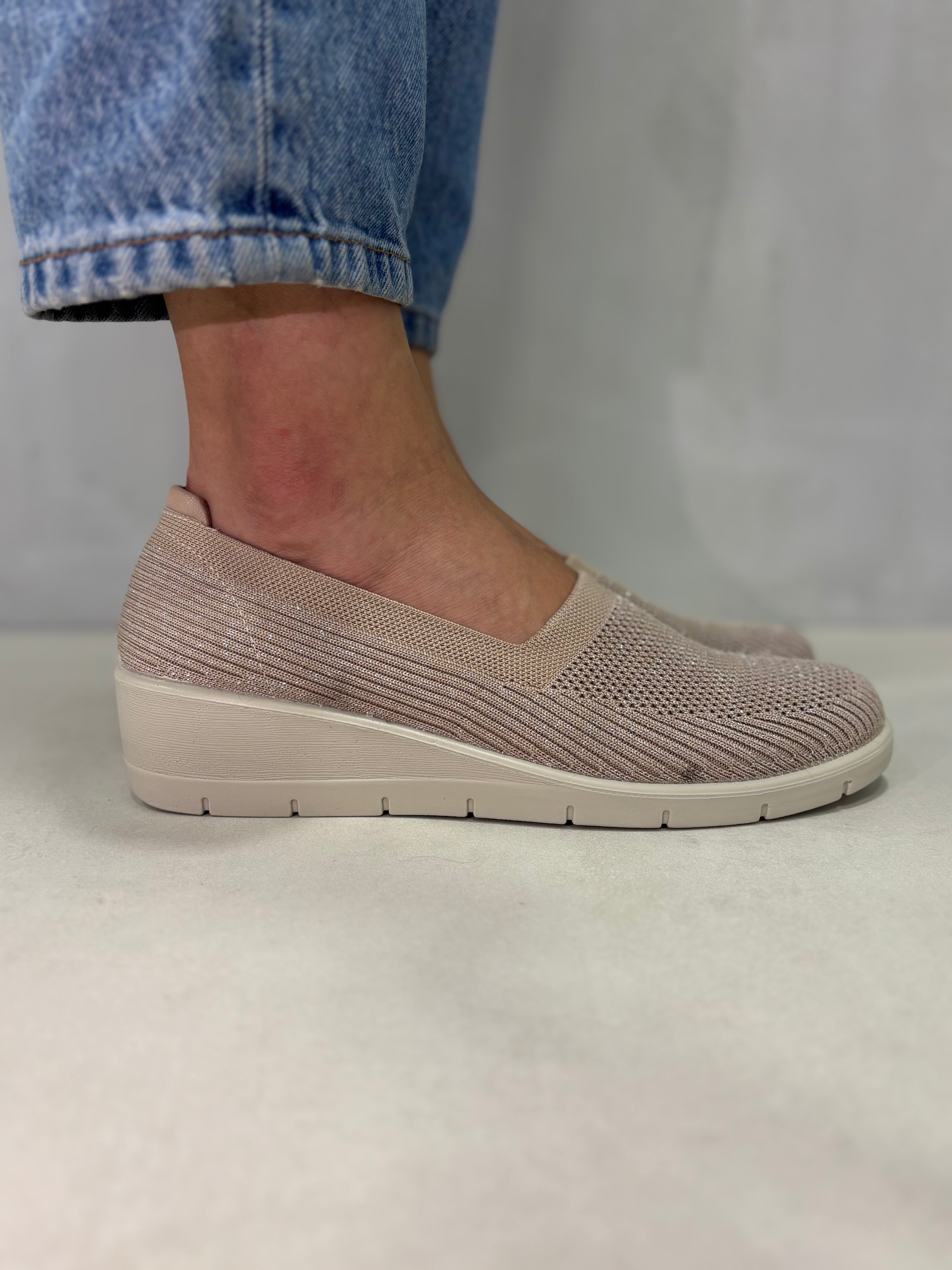 Mocasines Tejidos Mujer Con Plataforma 14083 Comodidad Transpirable Y Estilo Sofisticado Para El Día A Día