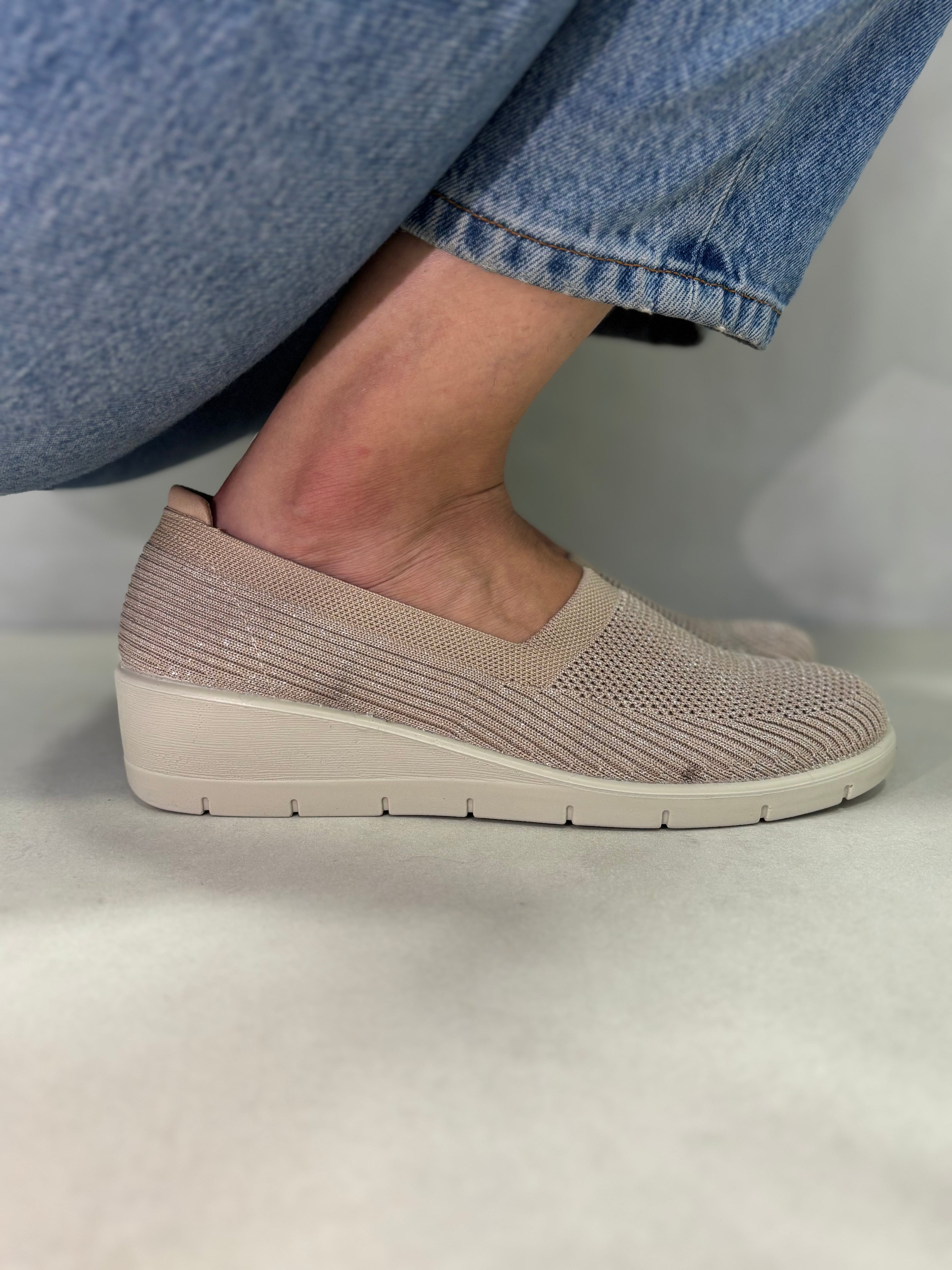 Mocasines Tejidos Mujer Con Plataforma 14083 Comodidad Transpirable Y Estilo Sofisticado Para El Día A Día