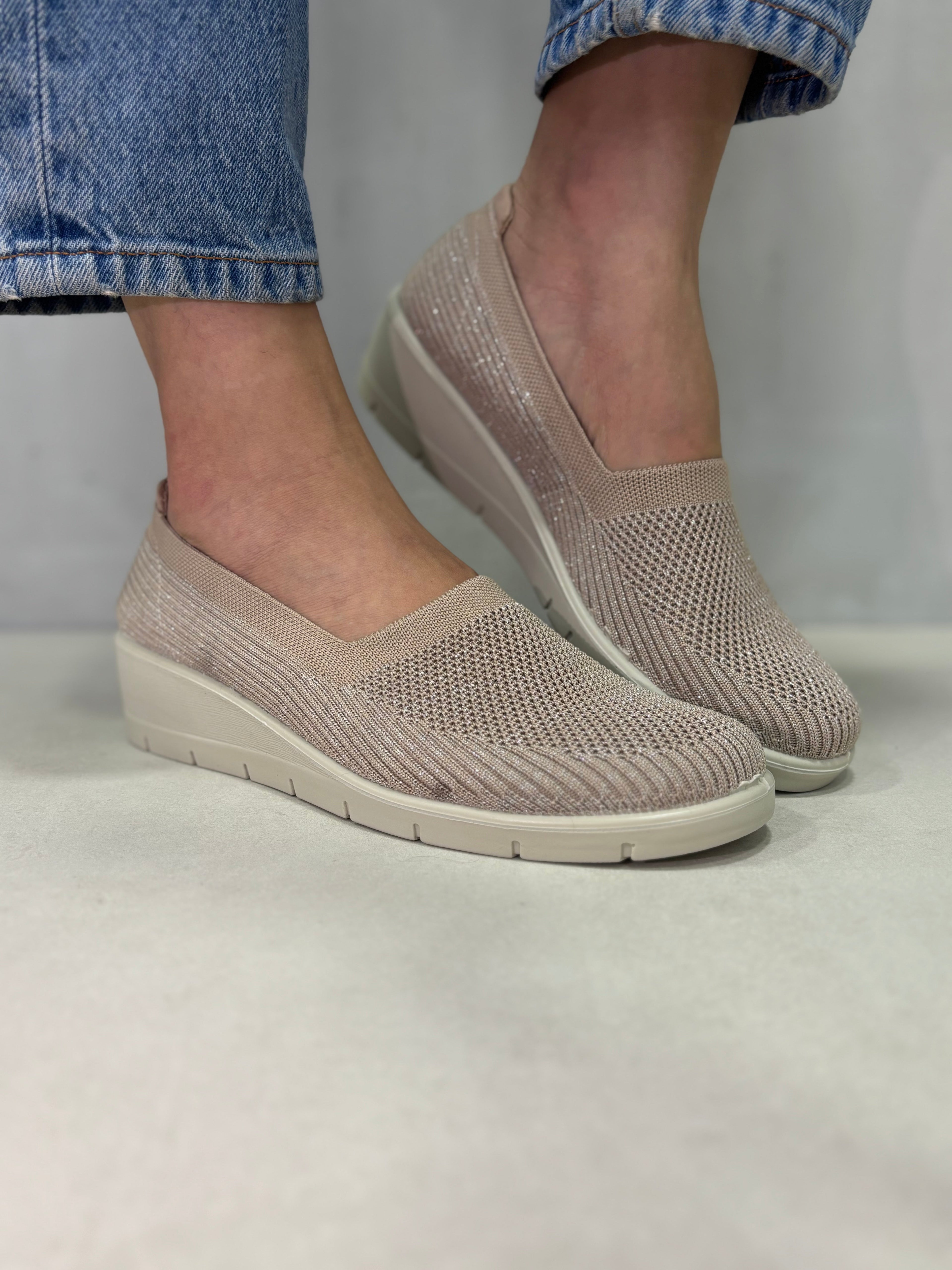 Mocasines Tejidos Mujer Con Plataforma 14083 Comodidad Transpirable Y Estilo Sofisticado Para El Día A Día