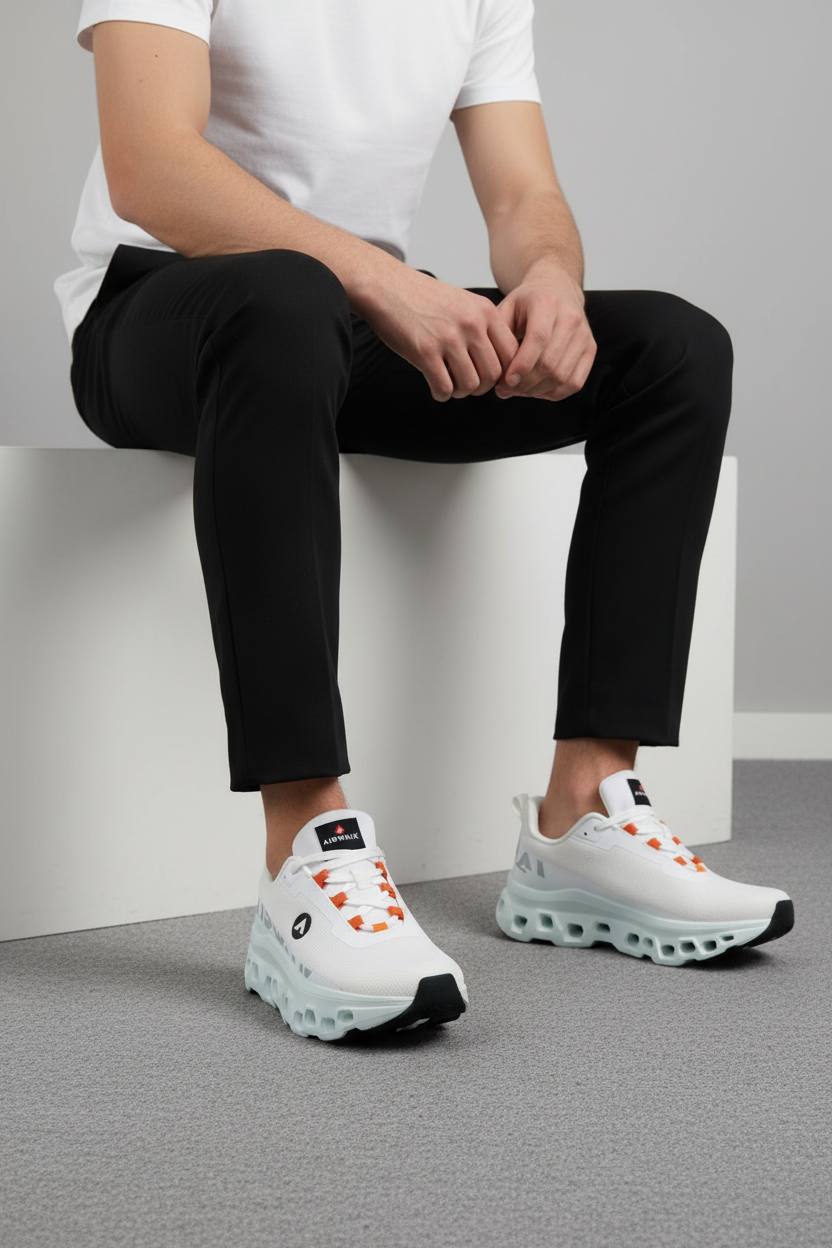 Tenis Turquesa con Malla Textil y Cavidades Hexagonales para Amortiguación y Estabilidad – 14298