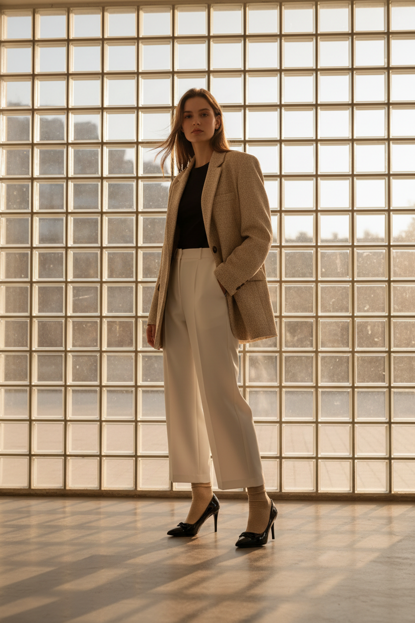 Tacones Negros De Charol Con Aplique Frontal Metálico De Estilo Elegante - 14653