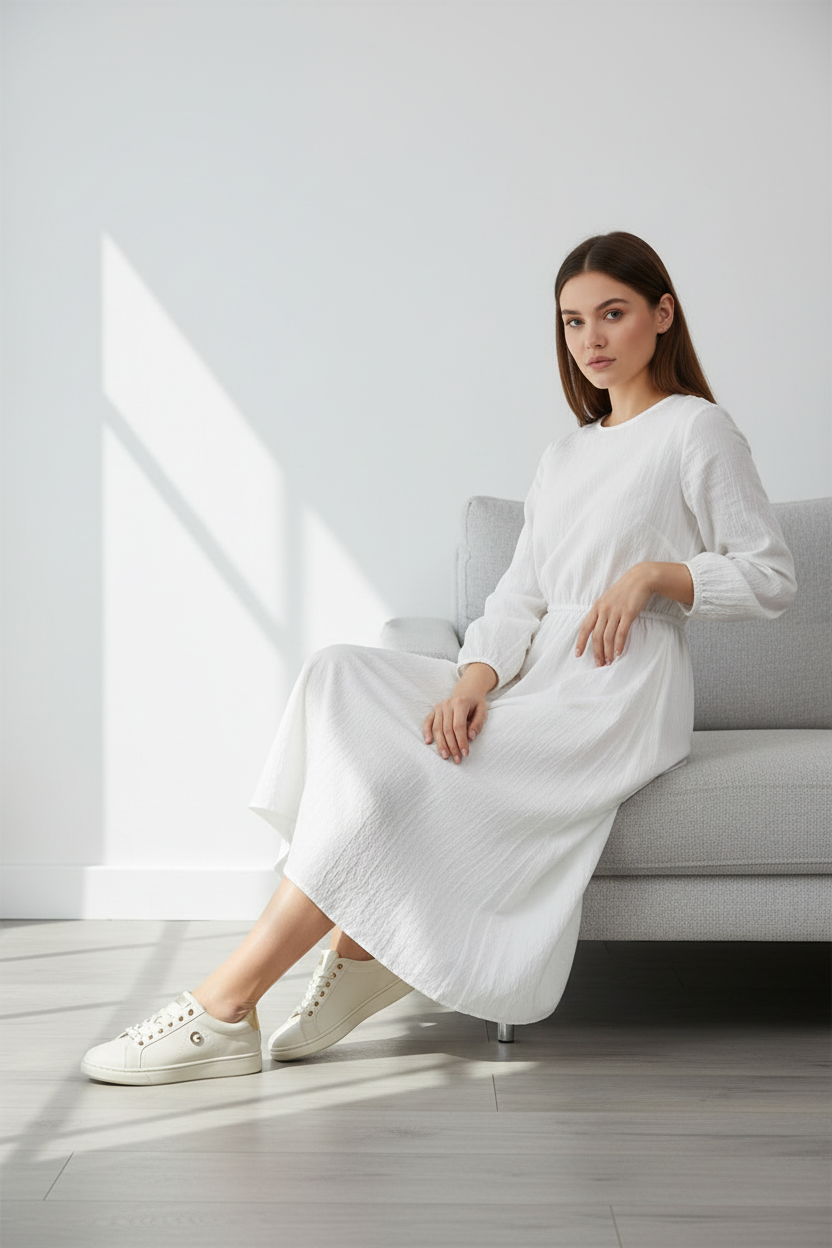 Zapatilla Deportiva en Cuero Sintético con Cordones y Diseño Clásico para Uso Diario 14657