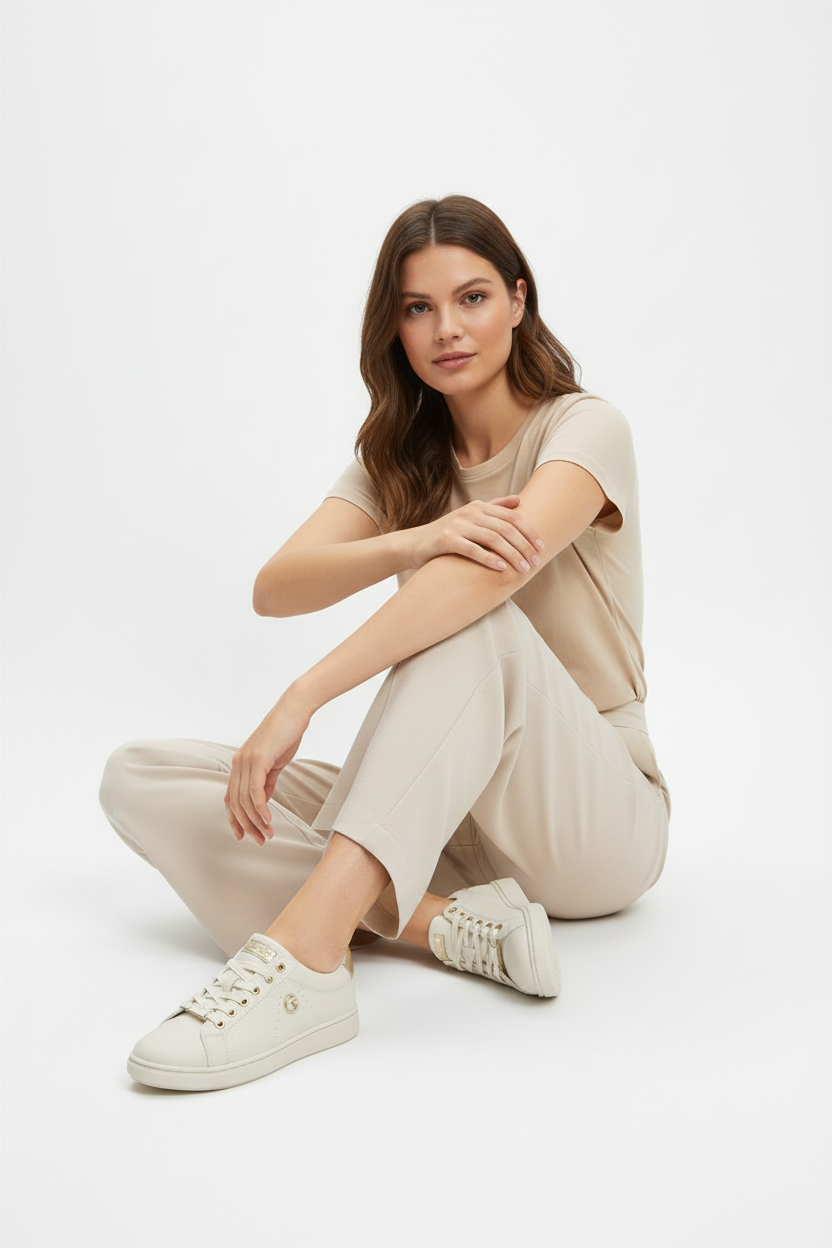 Zapatilla Deportiva en Cuero Sintético con Cordones y Diseño Clásico para Uso Diario 14657