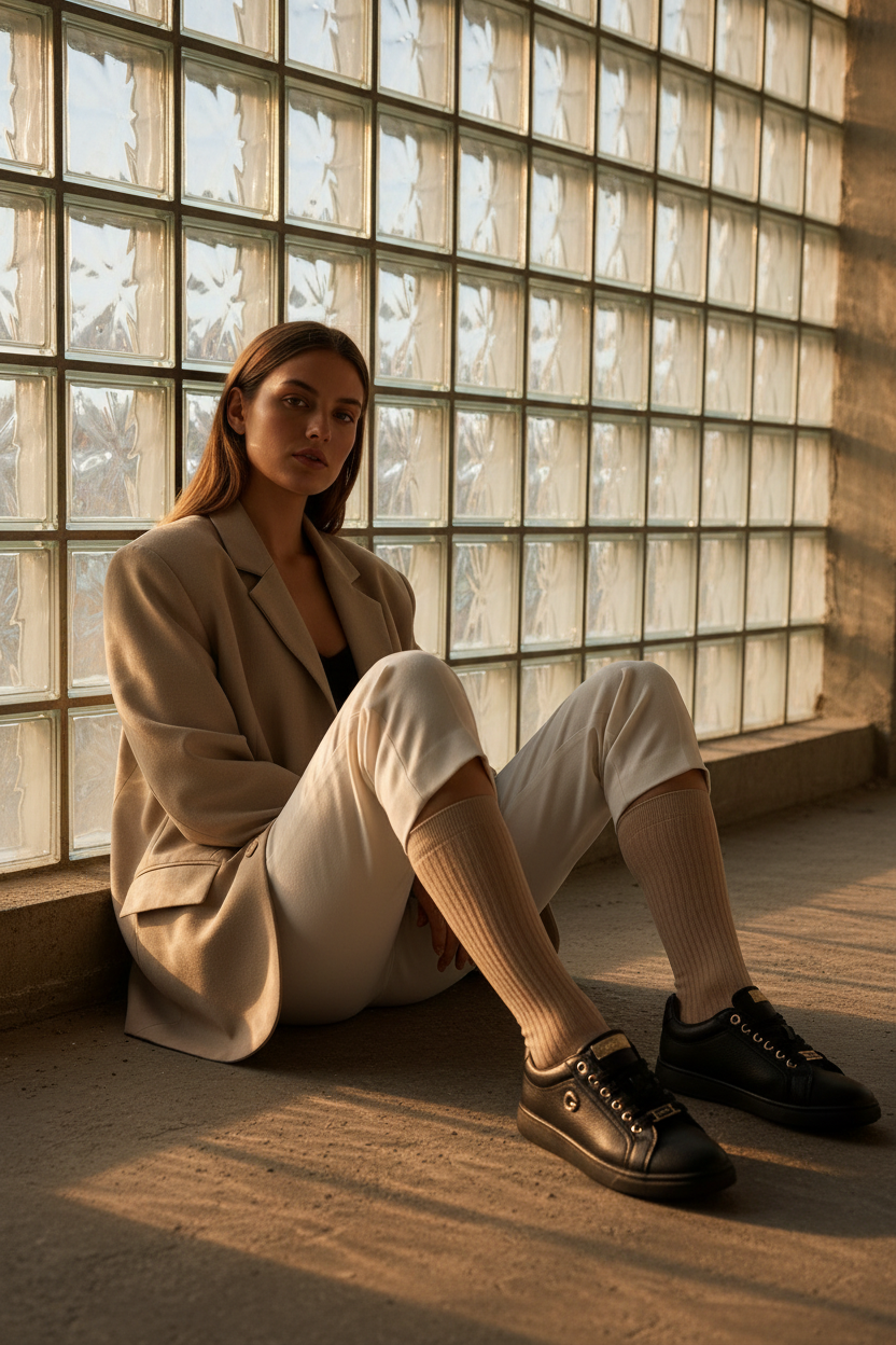 Tenis Negros Con Detalles Dorados Forro Acolchado Estilo Casual Urbano Uso Diario - 14658