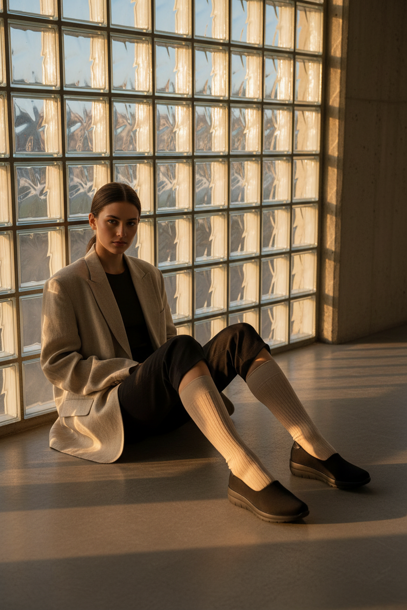 Mocasines Negros Con Plataforma Ligera, Calzado Cerrado Cómodo Y Minimalista Para Uso Diario – 14656